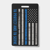 Politieagent Prayer Card Thin Blue Line Badge (Achterkant)