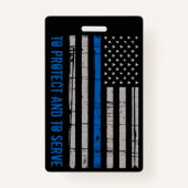 Politieagent Prayer Card Thin Blue Line Badge (Achterkant)