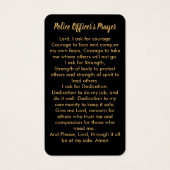 Politieagent Prayer Card Thin Blue Line Gold Visitekaartje (Achterkant)