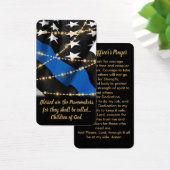 Politieagent Prayer Card Thin Blue Line Gold Visitekaartje (Bureau)