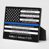 Politieagent Prayer Gift Thin Blue Line Fotoplaat (Zijkant)