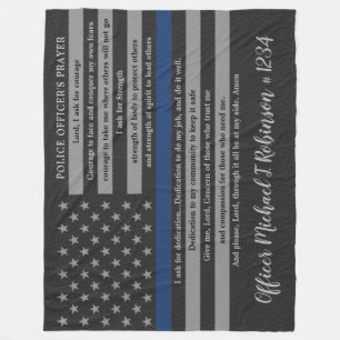 Politieagent Prayer Law Enforcement Flag Fleece Deken