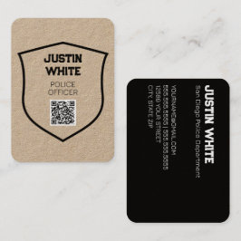 Politieagent QR Code Visitekaartje