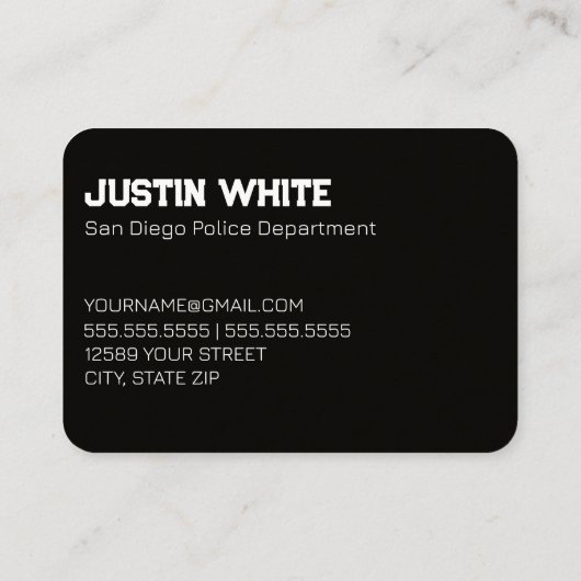 Politieagent QR Code Visitekaartje (Achterkant)