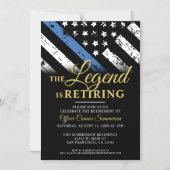 Politieagent Recht handhavingspartij Magnetische Uitnodiging (Voorkant)