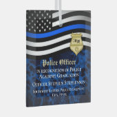 Politieagent Rechtshandhaving Douane Afstuderen Glas Ornament (Voorkant Rechts)