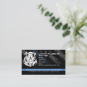 Politieagent Rechtshandhaving Douane Logo Visitekaartje (Staand voorkant)