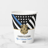 Politieagent Rechtshandhavingsacademie Papieren Bekers (Achterkant)