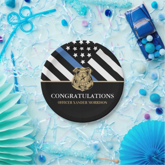 Politieagent Rechtshandhavingsacademie Papieren Bordje (Feest)