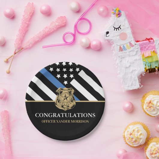 Politieagent Rechtshandhavingsacademie Papieren Bordje (Feest)