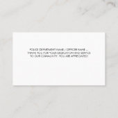 Politieagent rustieke dunne blauwe lijn dank u visitekaartje (Achterkant)