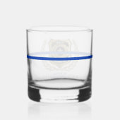 Politieagent Shield Gepersonaliseerde Rocks Glass Whisky Glas (Achterkant)