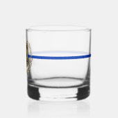 Politieagent Shield Gepersonaliseerde Rocks Glass Whisky Glas (Links)
