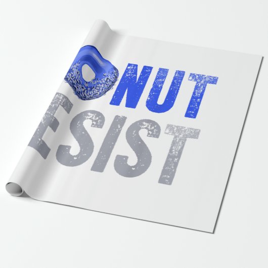 Politieagent Shirt dun blauwe lijn Donut weerstand Cadeaupapier (Uitgerold)