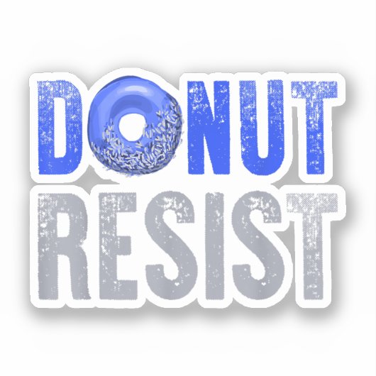 Politieagent Shirt dun blauwe lijn Donut weerstand Sticker (Voorkant)