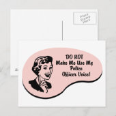 Politieagent Stem Briefkaart (Voorkant / Achterkant)