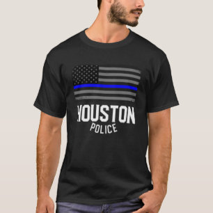 Politieagent Texas van de stad Houston T-shirt