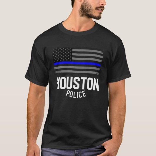 Politieagent Texas van de stad Houston T-shirt (Voorkant)