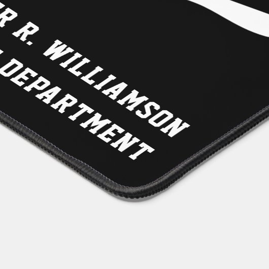 Politieagent Thin Blue Line Flag Custom Bureaumat (Hoek)