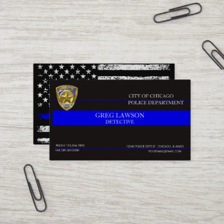 Politieagent Thin Blue Line Flag Law Enforcement Visitekaartje