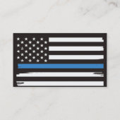 Politieagent Thin Blue Line Flag Law Enforcement Visitekaartje (Achterkant)
