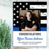 Politieagent Thin Blue Line Graduparty Poster