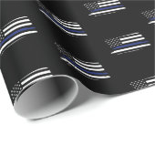 Politieagent Thin Blue Line Law Enforcement Cop Cadeaupapier (Rol Hoek)