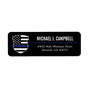 Politieagent Thin Blue Line Law Enforcement Cop Etiket