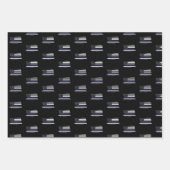 Politieagent Thin Blue Line Law Enforcement Cop Inpakpapier Vel (Voorkant 3)