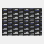 Politieagent Thin Blue Line Law Enforcement Cop Inpakpapier Vel (Voorkant 2)