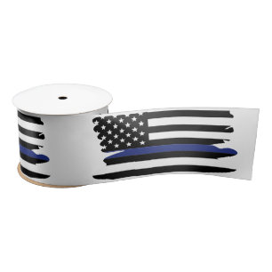 Politieagent Thin Blue Line Law Enforcement Cop Satijnen Lint