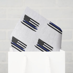 Politieagent Thin Blue Line Law Enforcement Cop Tissuepapier