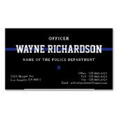 Politieagent Thin Blue Line Law Enforcement Magnetisch Visitekaartje (Voorkant)