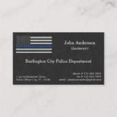 Politieagent Thin Blue Line Law Enforcement Visitekaartje (Voorkant)