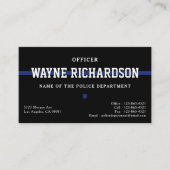 Politieagent Thin Blue Line Law Enforcement Visitekaartje (Voorkant)