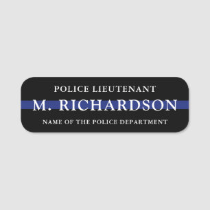 Politieagent Thin Blue Line Police Department Naamplaatje