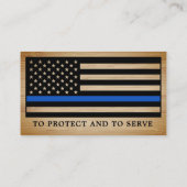 Politieagent Thin Blue Line Policeman's gebed Visitekaartje (Achterkant)