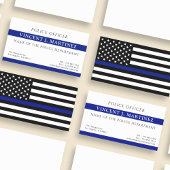 Politieagent Thin Blue Line Politieafdeling Visitekaartje