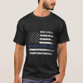 Politieagent Thin RETIRED Blue Line American T-shirt (Voorkant)