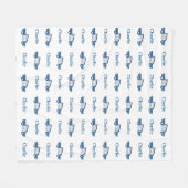 Politieagent Verjaardagsfeestje Custom Fleece Deken (Voorkant (Horizontaal))