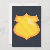 Politieagent verjaardagsuitnodiging Politieauto Kaart (Achterkant)