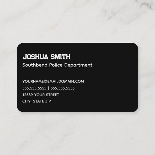 🚧 Politieagent Visitekaartje (Achterkant)