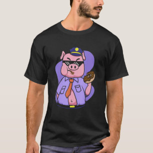 Politieagent voor Dierenpolitie Cop Pig T-shirt