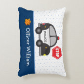 Politieagent voor kleine jongen en auto accent kussen (Voorkant(Verticaal))