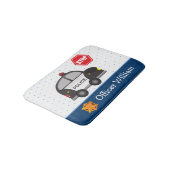 Politieagent voor kleine jongen en auto badmat (Gekanteld)