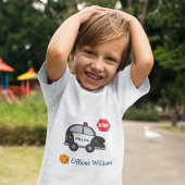 Politieagent voor kleine jongen en auto kinder shirts