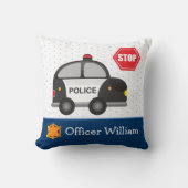 Politieagent voor kleine jongen en auto kussen (Voorkant)