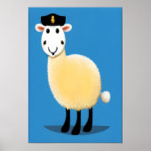 politieagent voor schapen | AI Art Poster (Voorkant)