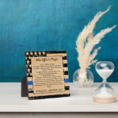 Politieagent voor wetshandhaving Prayer Plaque Fotoplaat (Insitu)