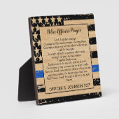 Politieagent voor wetshandhaving Prayer Plaque Fotoplaat (Voorkant)